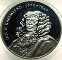 10 zł złotych 2000 Jan II Kazimierz POPIERSIE SREBRO