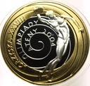 10 zł złotych 2004 Ateny Igrzyska dyskobol platerowana złotem SREBRO