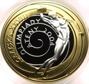 10 zł złotych 2004 Ateny Igrzyska dyskobol platerowana złotem SREBRO