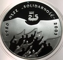 10 zł złotych 2005 NSZZ Solidarność 1980 2005 SREBRO