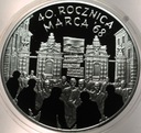 10 zł złotych 2008 MARZEC 1968 40 rocznica marca '68 SREBRO