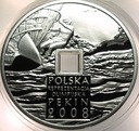 10 zł złotych 2008 Pekin Olimpiada Reprezentacja OTWÓR SREBRO