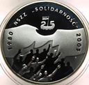 10 zł złotych 2005 NSZZ Solidarność 1980 2005 SREBRO