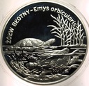 20 zł złotych 2002 Żółw Błotny Zwierzęta Świata SREBRO