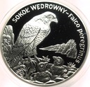20 zł złotych 2008 Sokół Wędrowny Zwierzęta Świata SREBRO