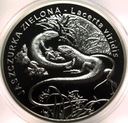 20 zł złotych 2009 Jaszczurka Zielona Zwierzęta Świata SREBRO
