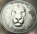 Ghana 5 cedis 2013 Lew 1 oz uncja SREBRO