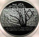 20 zł złotych 2008 Getto 65 rocznica Powstania w Getcie Warszawskim SREBRO