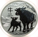 Australia 1 dolar 2021 Wół Ox uncja oz SREBRO