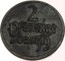 WMG Wolne Miasto Gdańsk 2 fenigi pfennige 1923