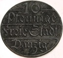 WMG Wolne Miasto Gdańsk 10 fenigów pfennige 1923