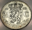 Holandia 2 i 1/2 2,5 guldena 1966 Juliana Niderlandy SREBRO
