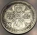 Wielka Brytania 1 floren 1931 George V Jerzy Anglia UK SREBRO