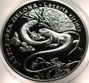 20 zł złotych 2009 Jaszczurka Zielona Zwierzęta Świata SREBRO