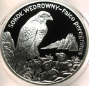 20 zł złotych 2008 Sokół Wędrowny Zwierzęta Świata SREBRO