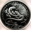 20 zł złotych 2009 Jaszczurka Zielona Zwierzęta Świata SREBRO (2)