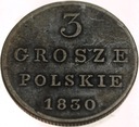 3 grosze polskie 1830 FH Królestwo Polskie (nr 1)