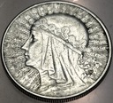 10 zł złotych 1932 Głowa Kobiety Polonia Jadwiga Babka SREBRO