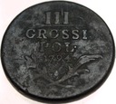 Galicja Kraków 3 grosze 1794 III GROSSI POL austriackie wojskowe