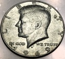 USA 1/2 Dolara 1969 Half Dollar Liberty JFK John F Kennedy SREBRO