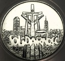 100000 zł złotych 1990 Solidarność TYP A uncja 1 oz SREBRO