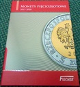zestaw 7x 5 zł Odkryj Polskę Fischer Monety Pięciozłotowe 2017-2020 album