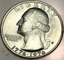 USA 25 centów quarter dollar 1976 S Washington Bicentennial Silver SREBRO