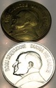 zestaw 2x medal 1991 Jan Paweł II Czwarta Pielgrzymka Bogu Dziękujcie