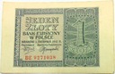 1941 1 zł Jeden Złoty, seria BE