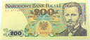 1988 200 zł złotych Dąbrowski seria EL