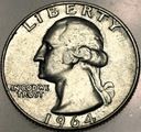 USA 25 centów quarter dollar 1964 D Washington SREBRO