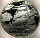 Białoruś 20 Rubli 2010 USS CONSTITUTION Żaglowce SREBRO