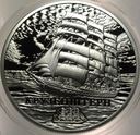 Białoruś 20 Rubli 2011 KRUZENSHTERN Żaglowce SREBRO