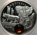 Szlak Bursztynowy 1 dolar Niue 2011 Aquileia LUSTRZANA SREBRO