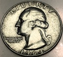 USA 25 centów quarter dollar 1964 D Washington SREBRO