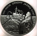 20 zł złotych 2005 Jasna Góra Obrona Częstochowa SREBRO