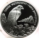 20 zł złotych 2008 SOKÓŁ Wędrowny Zwierzęta Świata SREBRO