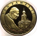 10 zł złotych 2005 Jan Paweł II platerowana złotem SREBRO