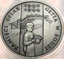 20 zł złotych 2004 GETTO Pamięci ofiar Getta w Łodzi SREBRO