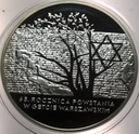20 zł złotych 2008 Getto 65 rocznica Powstania w Getcie Warszawskim SREBRO
