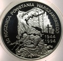 300000 zł złotych 1994 Powstanie Warszawskie 50 rocznica SREBRO