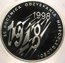 10 zł złotych 1998 Niepodległość 1918 SREBRO