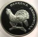 100 zł złotych 1980 GŁUSZEC Ochrona Środowiska SREBRO