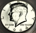 USA 1/2 dolara Half Dollar 1964 KENNEDY John F JFK SREBRO