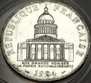 Francja 100 franków 1984 Pantheon SREBRO