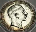 Niemcy 3 marki 1909 A Wilhelm II Prusy SREBRO (nr 2)