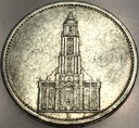 Niemcy 5 marek Reichsmark 1934 Kościół wieża SREBRO