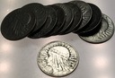 LOT ZESTAW 10 x 5 zł złotych Głowa Kobiety Polonia SREBRO