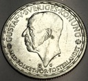 Szwecja 2 korony kronor 1945 Gustaw Gustaf V SREBRO