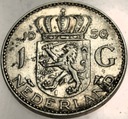 Holandia 1 Gulden 1956 Juliana Niderlandy SREBRO